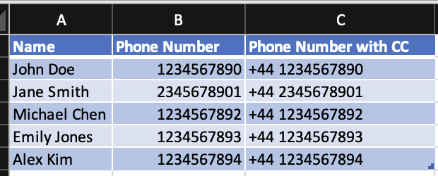 how-to-add-country-or-area-code-to-a-phone-number-list-in-excel-youtube